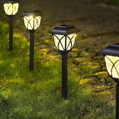 Magic shop Warm light-2pcs 2pcs/Lot Led Solar Lawn Lights