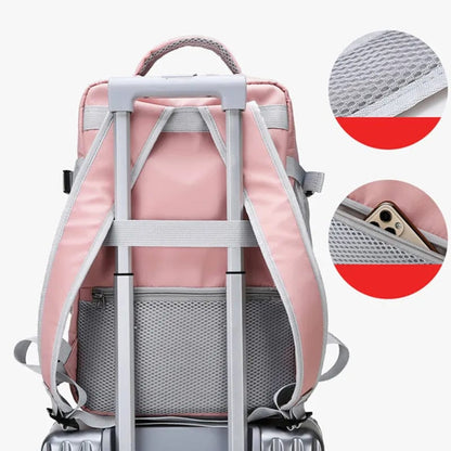 Magic shop Waterproof Travel Backpack with Luggage Strap & USB Charging Port