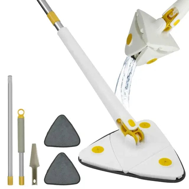 Magic shop White 360° Rotatable Telescopic Triangle Mop