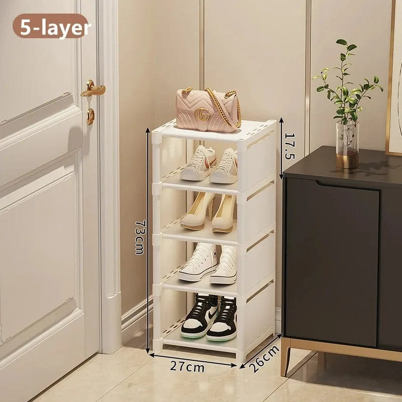 Magic shop White-5-layer Shoe Rack Storage Organizer